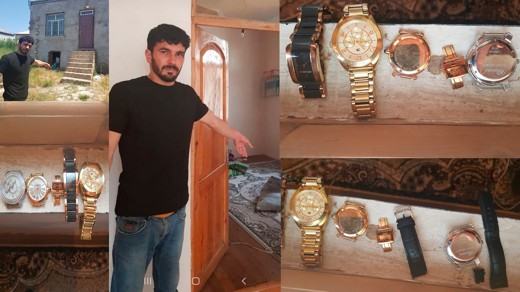 Bakıda maşından 100 min manatlıq saatlar oğurlandı 