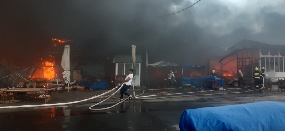 İmişli bazarında yanğın söndürüldü - YENİLƏNİB