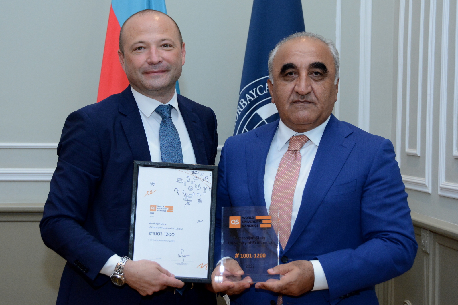 UNEC beynəlxalq reytinq şirkətinin mükafatı ilə təltif edildi - FOTO