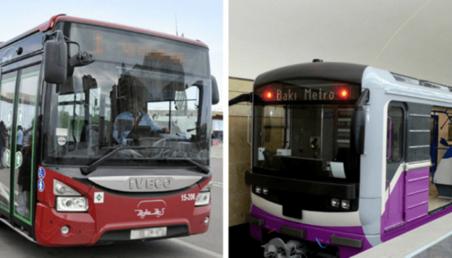 Metro və avtobuslar iki gün işləməyəcək