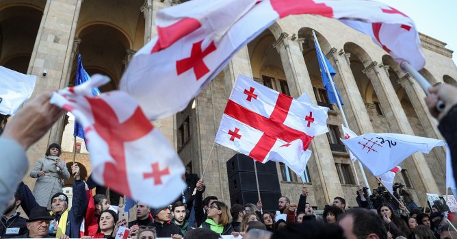 Jurnalistin ölümü ilə bağlı Tbilisidə etiraz aksiyası 