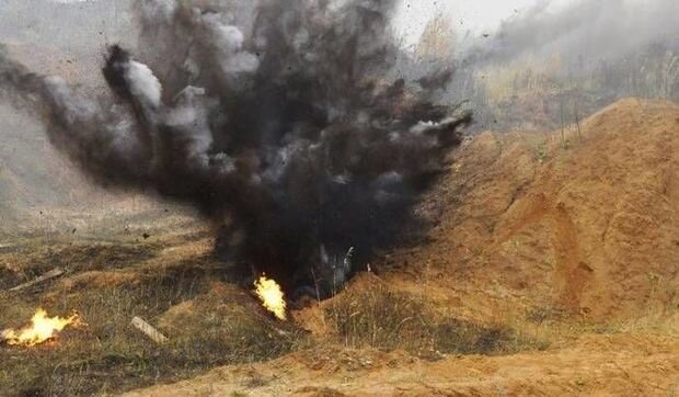 Füzulidə kasetli bombaya toxunan sürücü YARALANDI