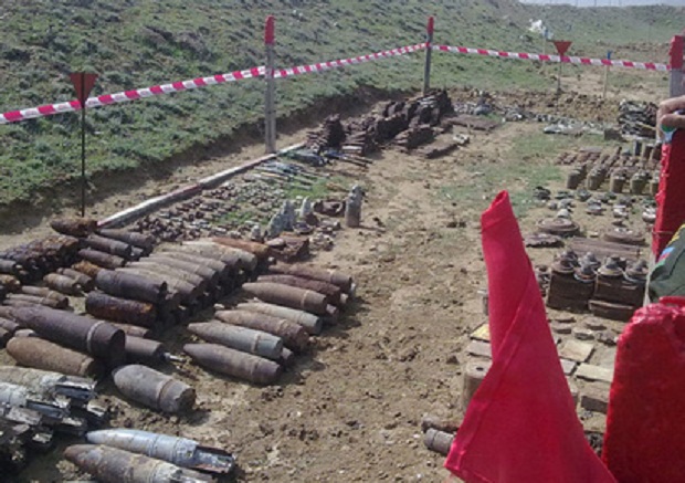 Füzuli-Zəngilan dəmiryolunda 1323 mina, 14 partlamamış hərbi sursat aşkarlandı