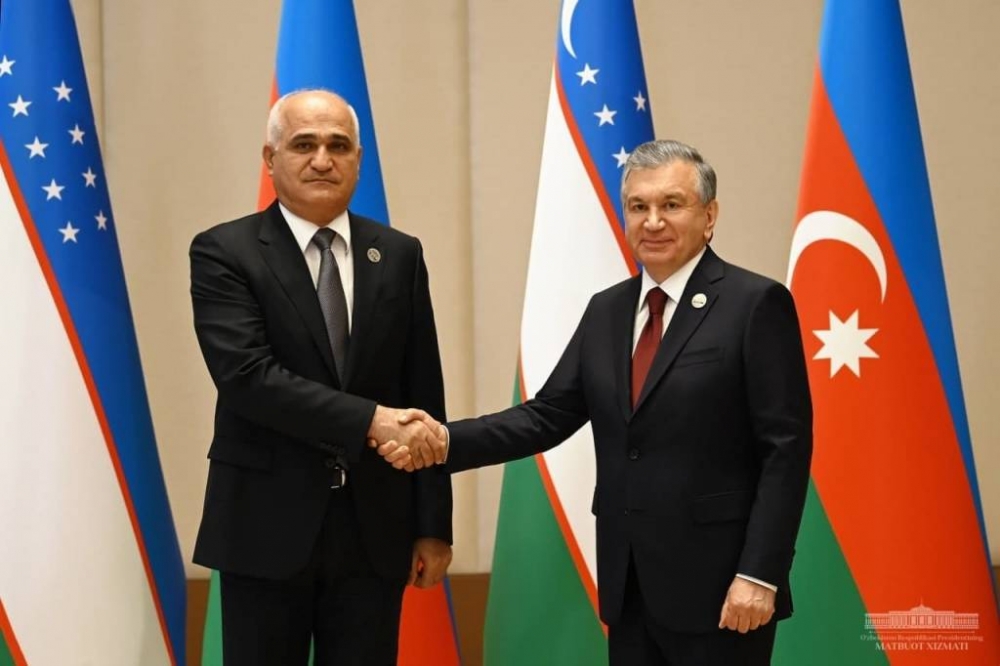 Özbəkistan Prezidenti Şahin Mustafayevi qəbul etdi - FOTO