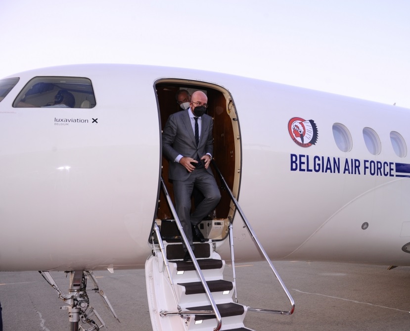 Şarl Mişel Azərbaycana gəldi - FOTO
