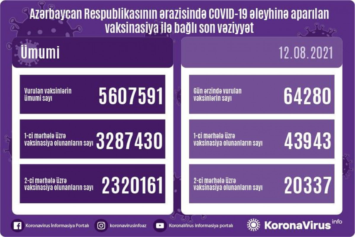 Son sutkada peyvənd olunanların SAYI