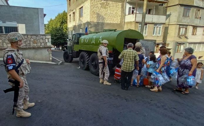 Rus sülhməramlıları Qarabağ ermənilərinin su problemini həll edir