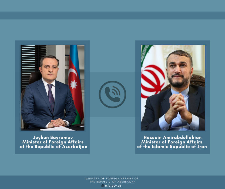 Ceyhun Bayramov iranlı həmkarını ölkəmizə dəvət etdi