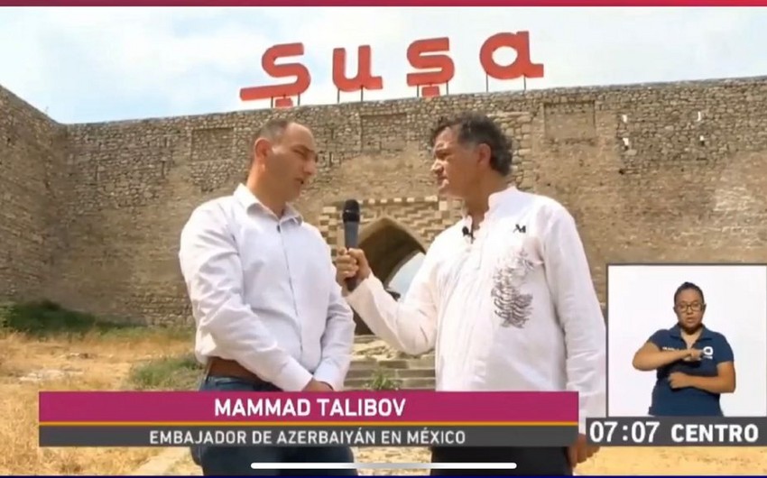 Meksika telekanalı Şuşadan reportaj hazırladı