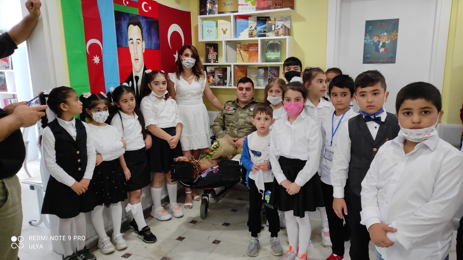 İstanbulda Mübariz İbrahimov məktəbində açılışı Qarabağ qazisi etdi - FOTO