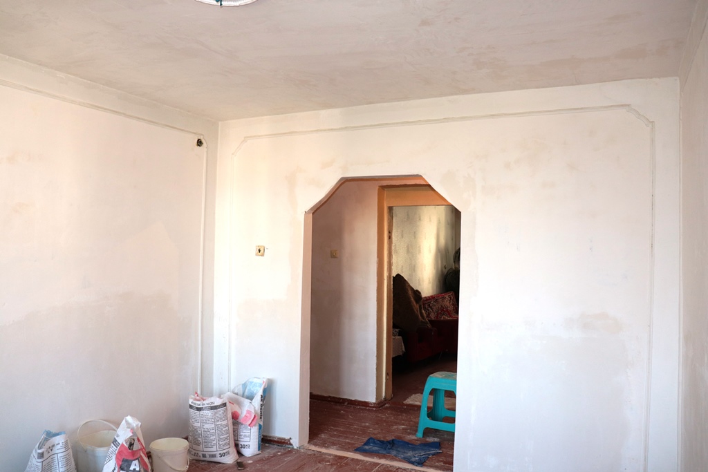 Şəhid ailəsinin evi təmir olunur - FOTOLAR