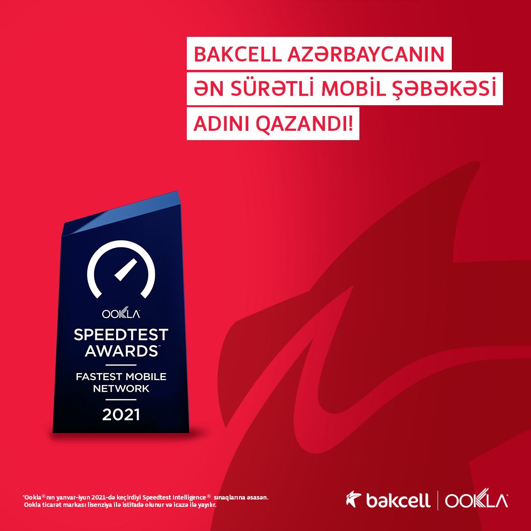 Bakcell Azərbaycanın ən sürətli mobil şəbəkəsi elan olundu