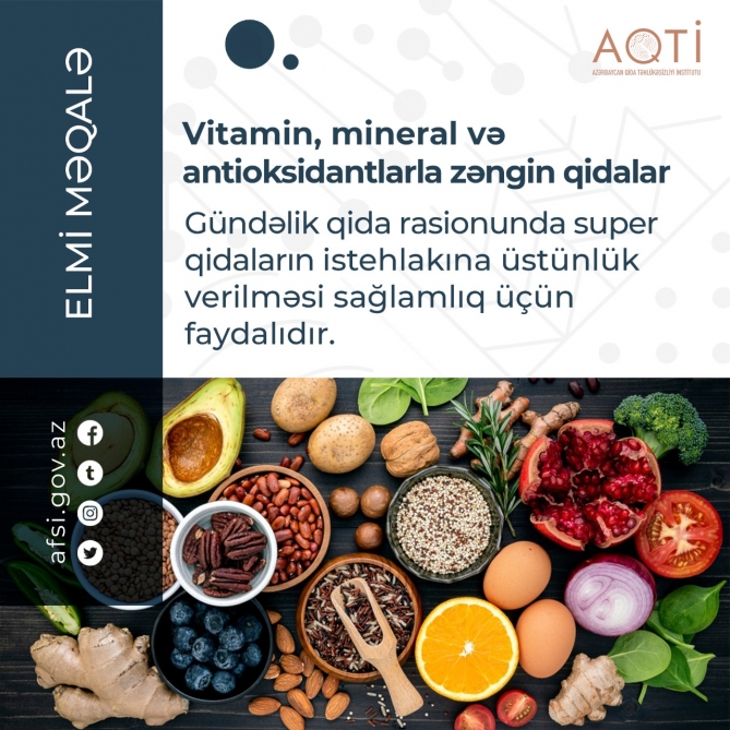 Vitamin və minerallarla zəngin qidalar  