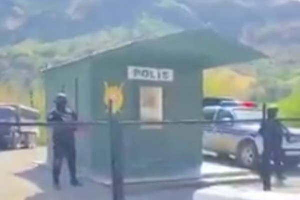 Gorus-Qafan yolundakı polis postunun görüntüləri yayıldı - VİDEO