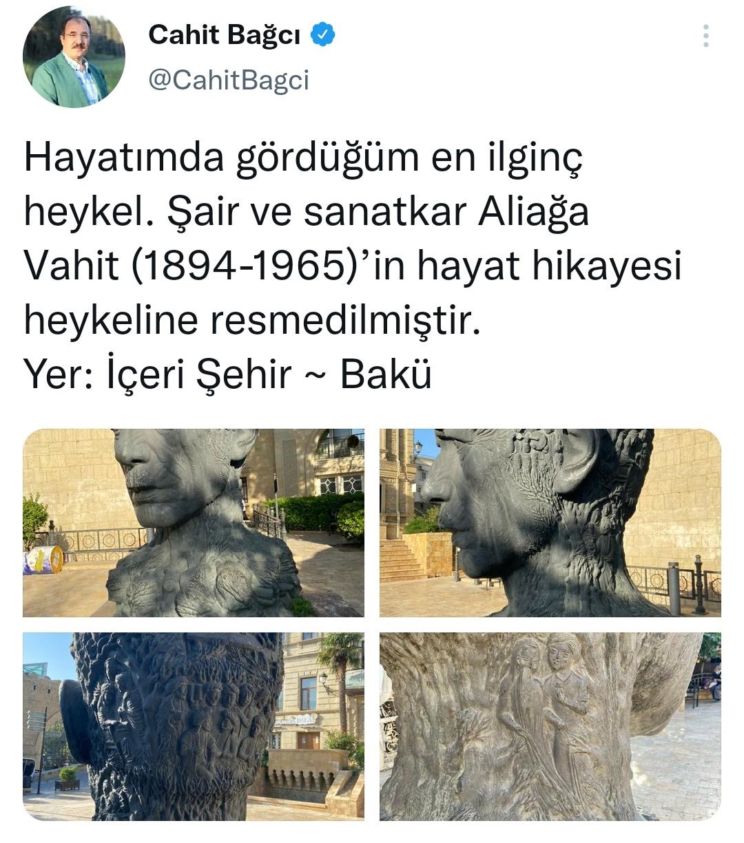 Türkiyə səfirindən Əliağa Vahidlə bağlı maraqlı PAYLAŞIM