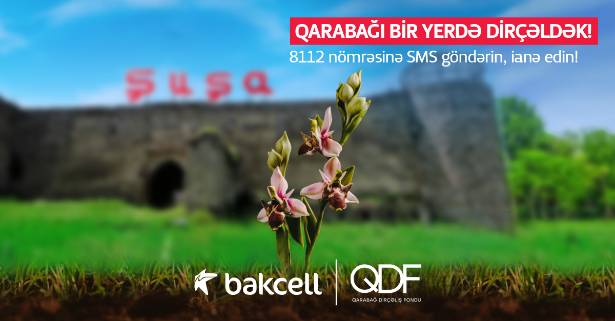Bakcell abunəçiləri üçün Qarabağ Dirçəliş Fonduna SMS-lə ianə etmək imkanı
