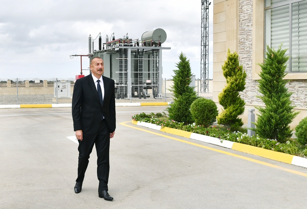 Prezident yarımstansiyanın açılışında - FOTOLAR