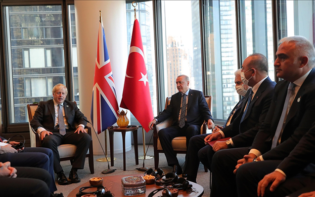 Ərdoğan Boris Consonla görüşüb