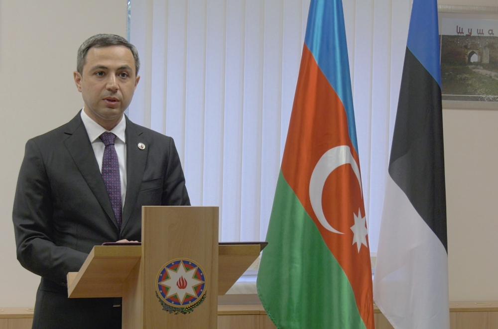 Estoniyada şəhidlərimizin xatirəsi anılıb - VİDEO