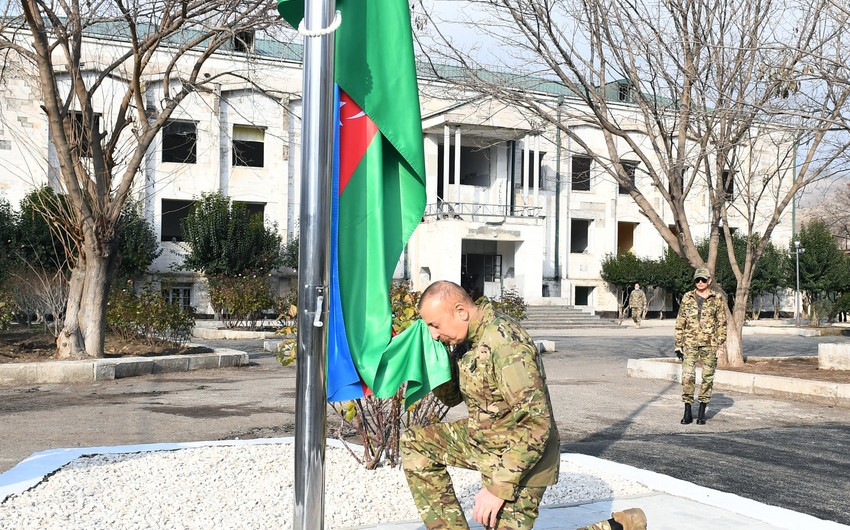İlham Əliyev Talış və Suqovuşanda Azərbaycan bayrağını ucaltdı