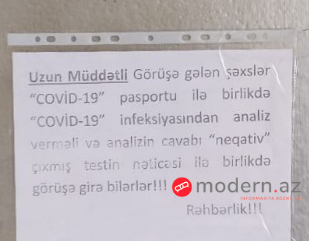 Məhkumlarla görüşdə yeni TƏLƏB - FOTO