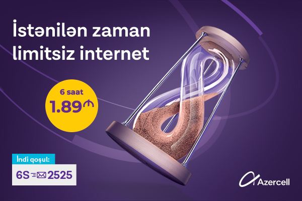 Azercell-in yüksəksürətli internet paketləri 