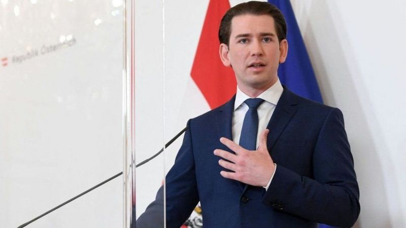Avstriya kanslerinin ofisinə basqın - O, rüşvətdə ittiham edir