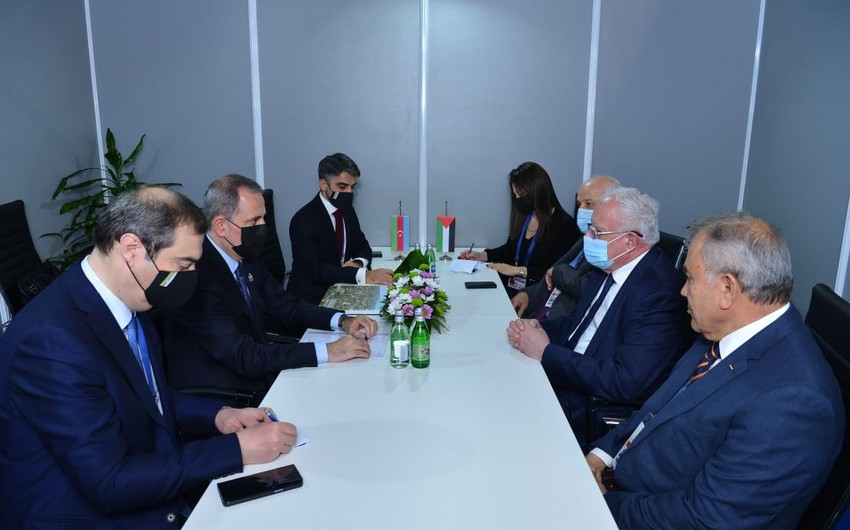Ceyhun Bayramov və  Fələstin xarici işlər naziri arasında GÖRÜŞ
