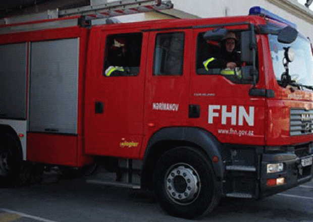 Sumqayıtda binada YANĞIN
