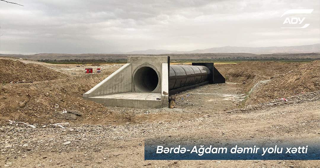 Azad olunmuş ərazilərdə dəmir yolu infrastrukturu yenidən qurulur - FOTOLAR