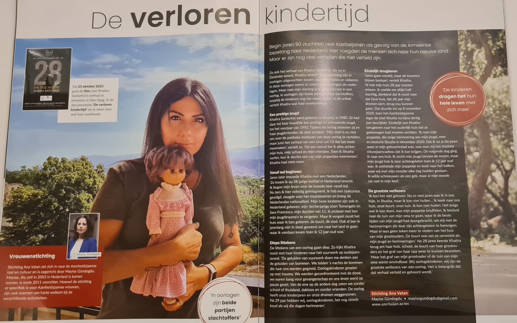 Şuşalı qızın hekayəsi Niderland mətbuatında - Fotolar