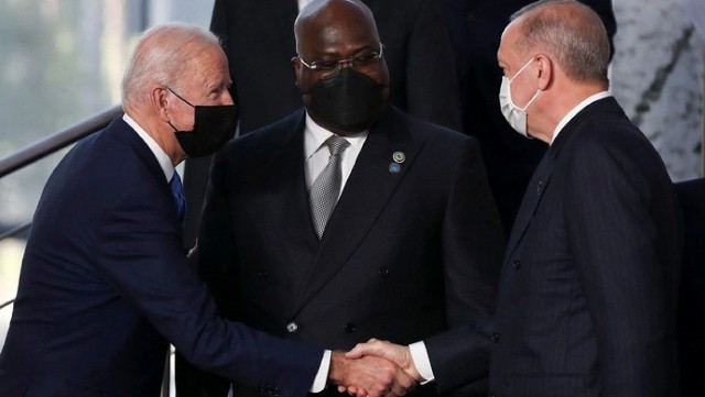 Ərdoğanla Bayden ayaqüstü görüşdü