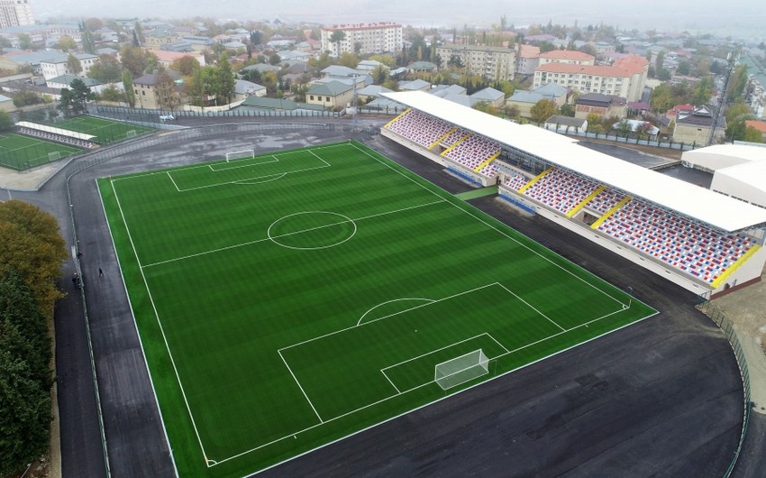 Şamaxı şəhər stadionunun açılışı oldu - YENİLƏNİB