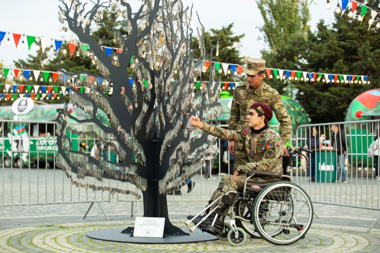 Vətən müharibəsi şəhidlərinin Zəfər Ağacı - FOTO
