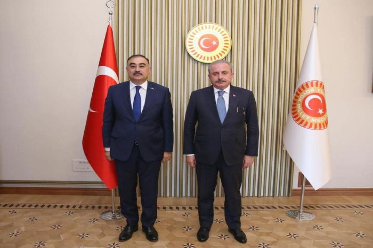 Mustafa Şentop Azərbaycan səfirilə GÖRÜŞDÜ