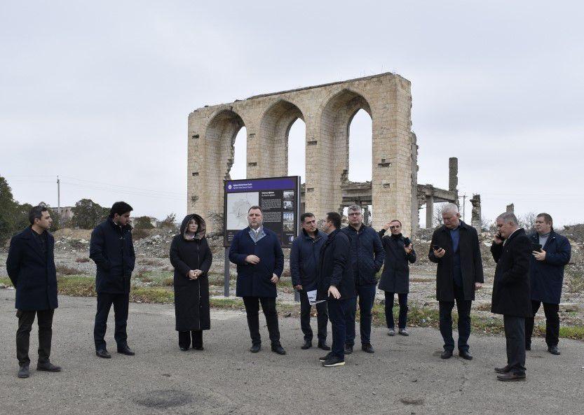 Estoniyalı parlamentarilər Ağdamda - FOTOLAR