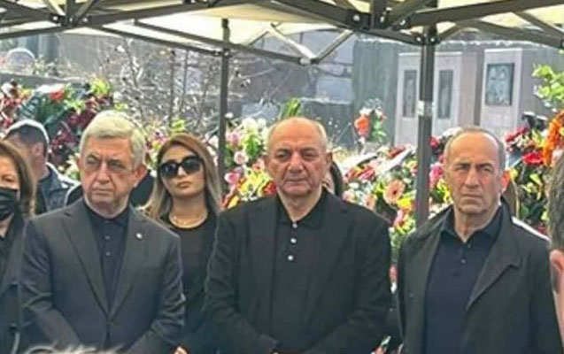 Sarkisyan və Koçaryan Xankəndidə - FOTO