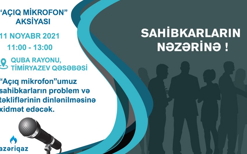 “Azəriqaz” Qubadakı sahibkarların problemlərini dinləyəcək