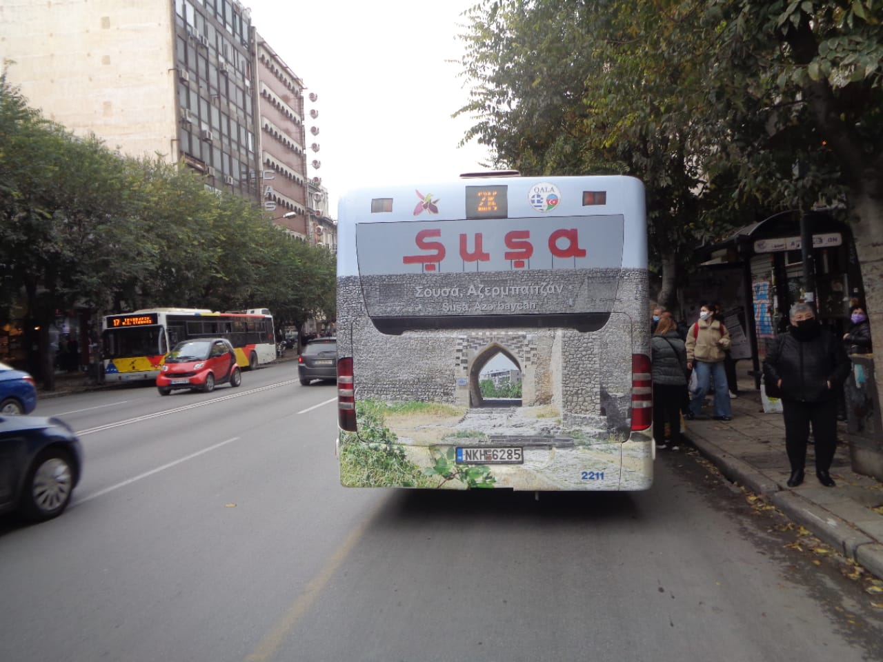 Yunanıstanda avtobuslara “Şuşa” yazılıb - FOTO