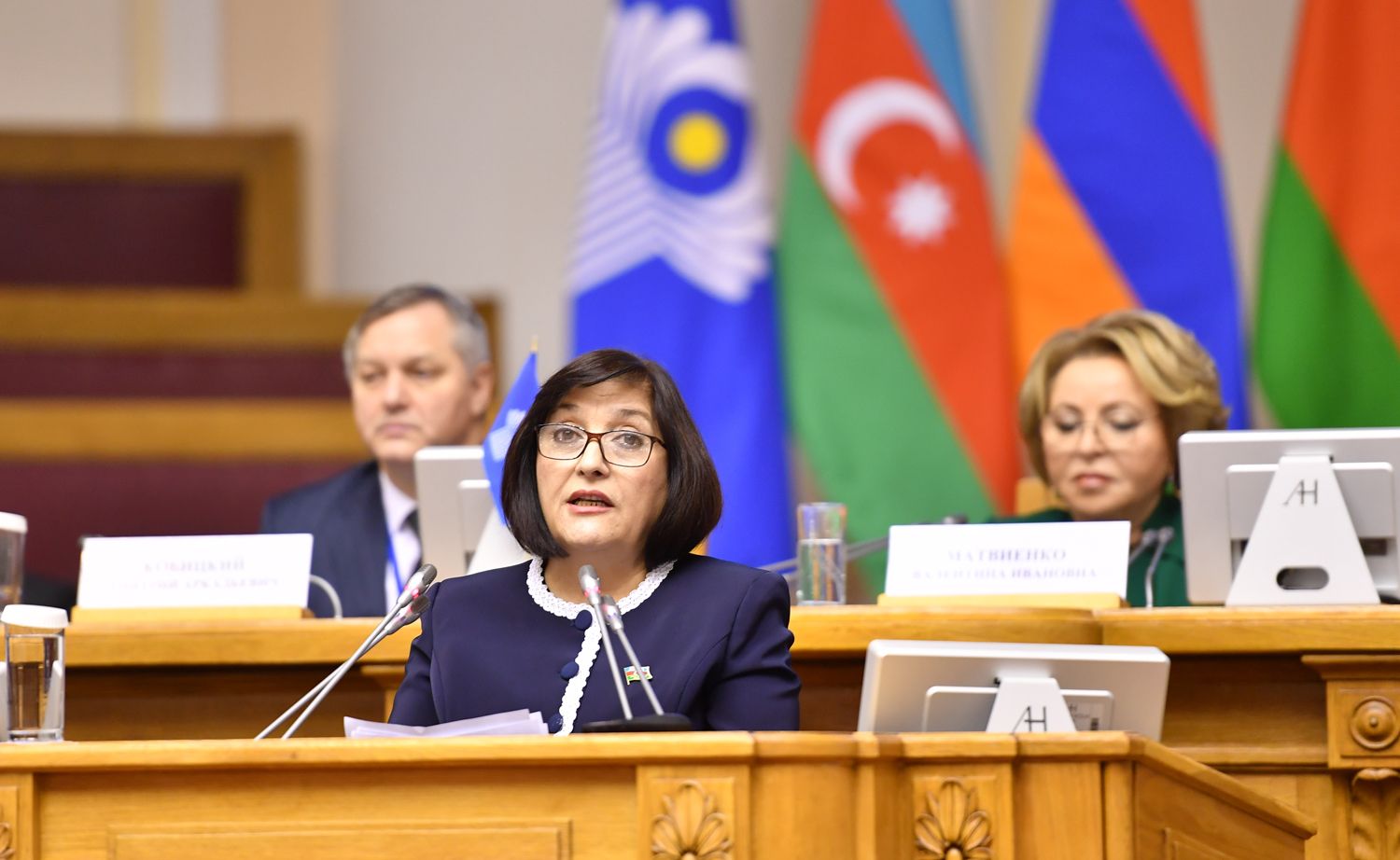  Sahibə Qafarova MDB PA-nın plenar iclasında çıxış edib
