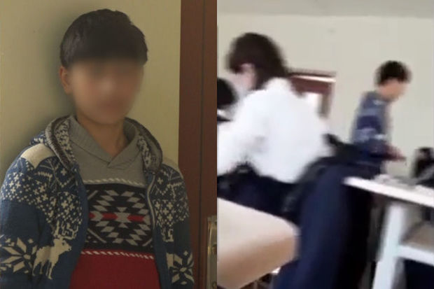 Məktəbdə qalmaqal yaradan şagirdin yeni VİDEOSU