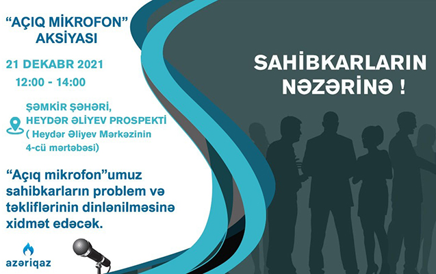 “Açıq mikrofon” Şəmkirdə olacaq