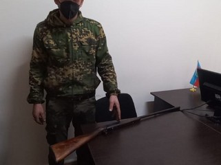 Sakinlərdən sənədsiz ov tüfəngləri götürüldü