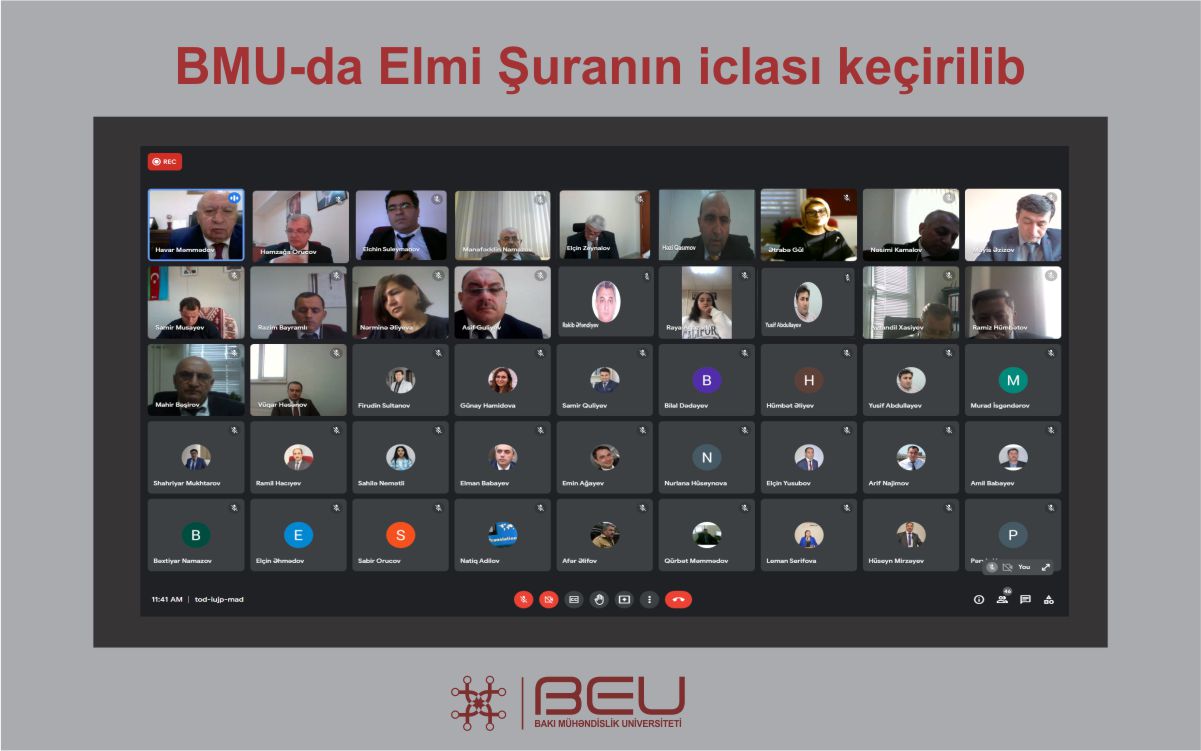 BMU-da Elmi Şuranın iclası keçirilib