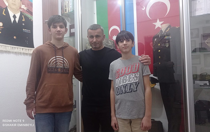 Qurban Qurbanov Polad Həşimovun oğulları ilə görüşdü - FOTOLAR