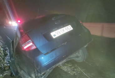 Yol qəzası bir kəndi işıqsız qoydu