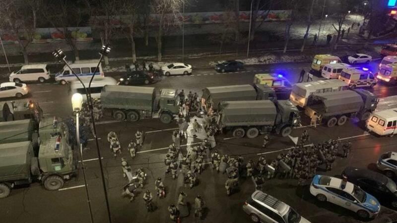 Qazaxıstanda xalqı gülləbaran edən Rusiya qoşunlarıdı