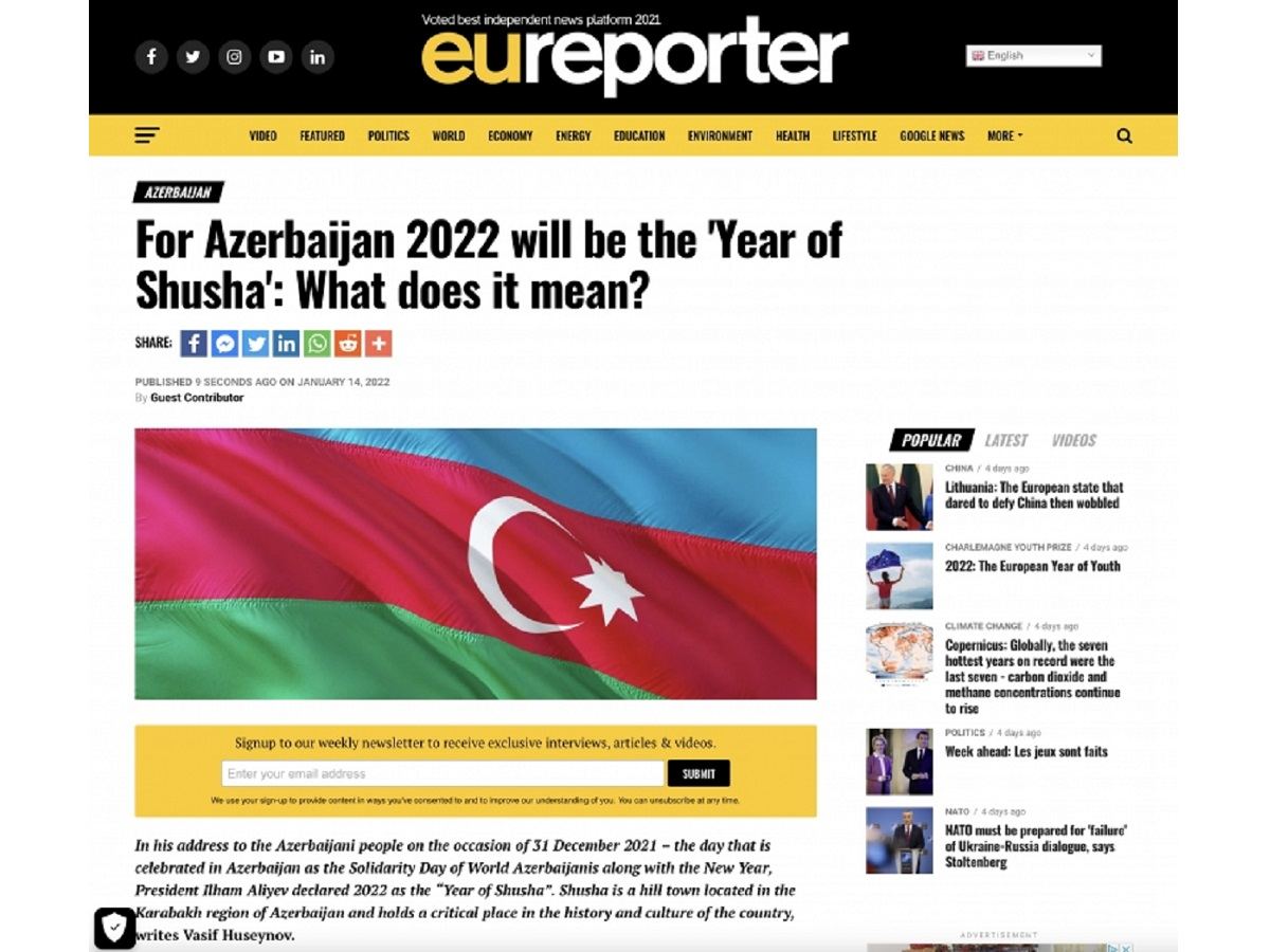 Şuşa Azərbaycan tarixində mühüm yer tutur