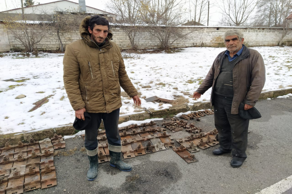 Dəmir yolundan oğurluq edən ata-oğul saxlanıldı