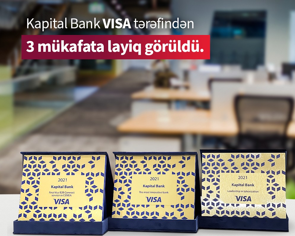 Kapital Bank Visa-nın 3 mükafatına layiq görülüb